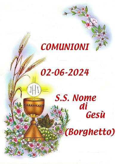 Comunioni S.S. Nome di Gesù 02-06-2024